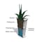 Mayne Fairfield 28 Tall Planter, Graphite Grey 5829-GRG - alternate 6